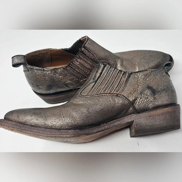 Frye Billy Shootie Western Metallic Bronze Boot Size 6.5 - Picture 3 of 11